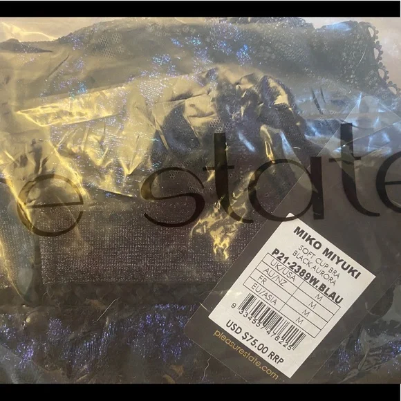 Pleasure State Miko Miyuki Soft Cup Bra Black Aurora - Picture 13 of 13